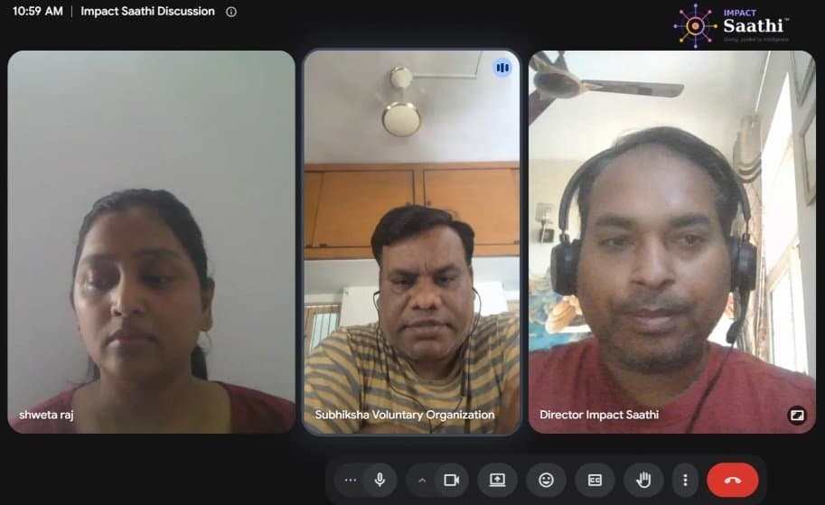 Online demo session with Subhiksha Voluntary Organization