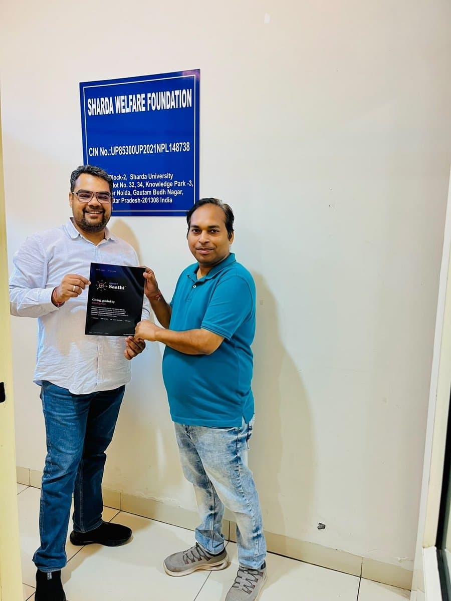 In-person visit to Sharda Welfare Foundation — NGO onboarding discussion